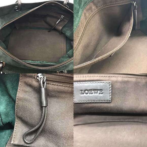 LOEWE Green Leather Tote Bag - Picture 8 of 8